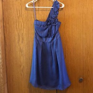 The Limited Lavender One-Shoulder Ruffled Dress